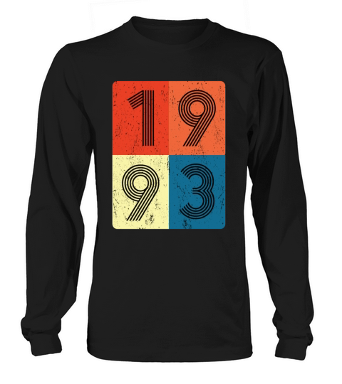 30th birthday vintage 1993 retro style collage Long sleeved Unisex