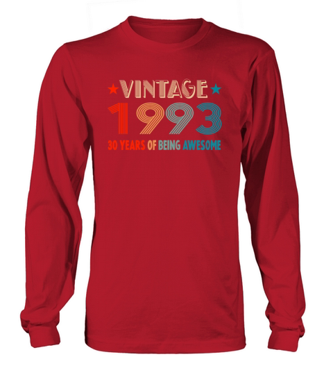 Classic Vintage 1993 - 30 Years Old Birthday Long sleeved Unisex