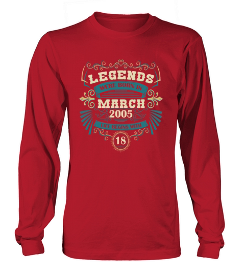 March 2005 Birthday Vintage Legend Long sleeved Unisex