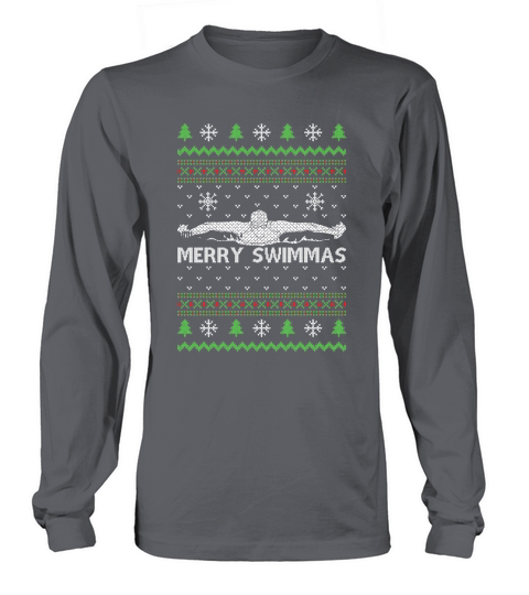 Merry swimmas ugly Christmas sweater Long sleeved Unisex