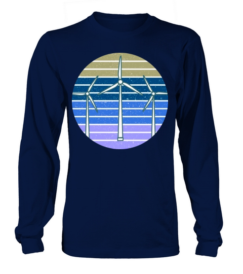 Retro sunrise windturbines Long sleeved Unisex