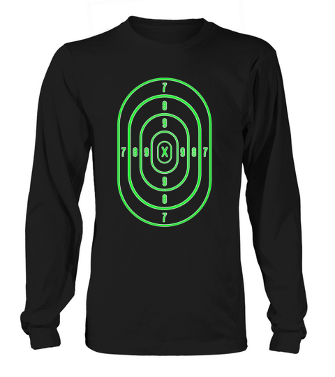 Shooting Range Target Practice Sheet Bullseye Long sleeved Unisex