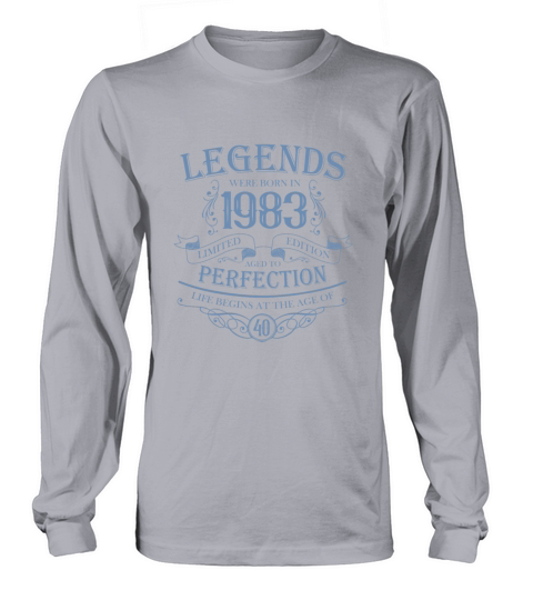 vintage 1983 birthday legend 40th birthday saying Long sleeved Unisex