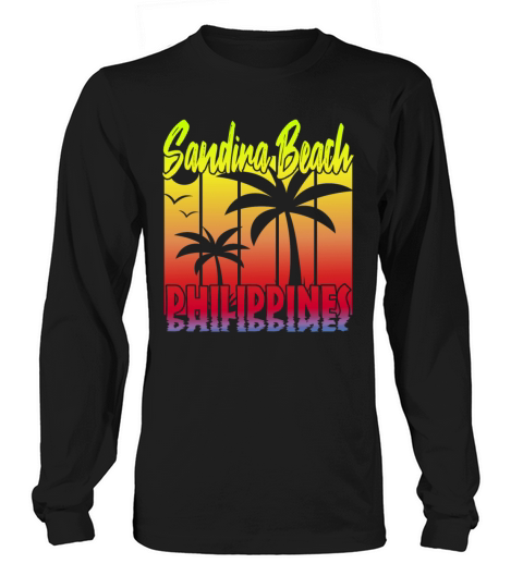 Vintage Sandira Beach Philippines Long sleeved Unisex
