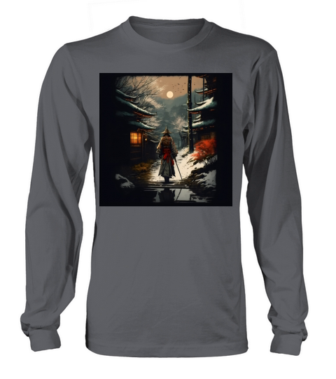 Woman warrior japan sword soldier village vintage Long sleeved Unisex