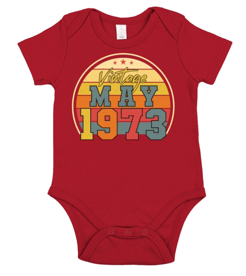 1973 May Vintage Short Sleeve Baby One-Piece