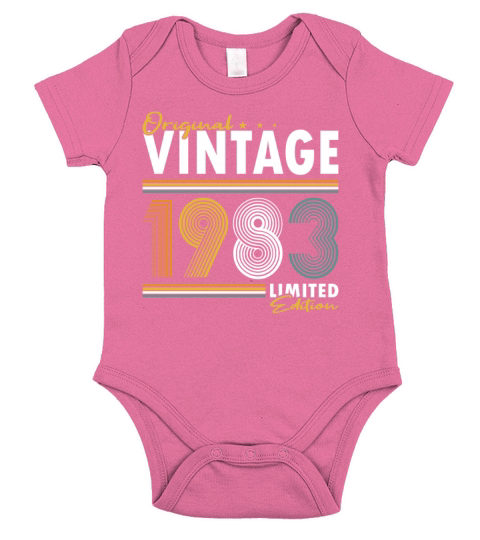 40th birthday born in 1983 original vintage 1983 Short Sleeve Baby One-Piece