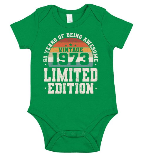 50th birthday vintage 1973 50 years being awesome Short Sleeve Baby One-Piece