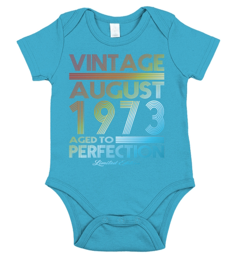50th birthday vintage august 1973 limited edition Short Sleeve Baby One-Piece