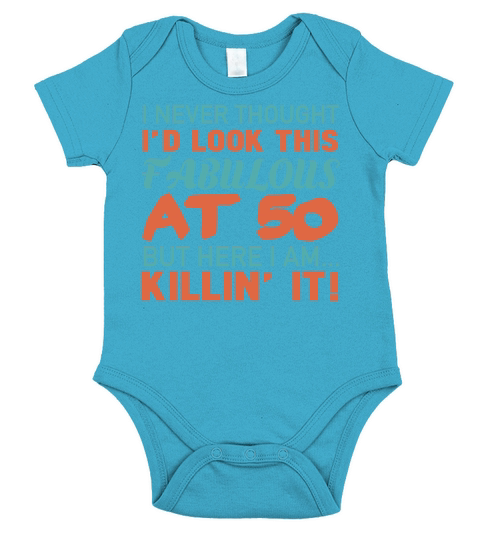50th Fabulous Birthday Short Sleeve Baby One-Piece