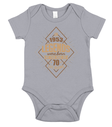 70th birthday 1953 year of birth vintage Short Sleeve Baby One-Piece