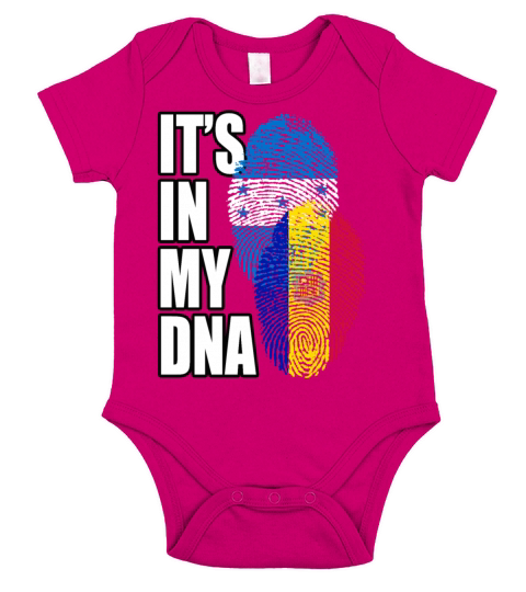 Andorran And Honduran Mix Heritage DNA Flag Short Sleeve Baby One-Piece