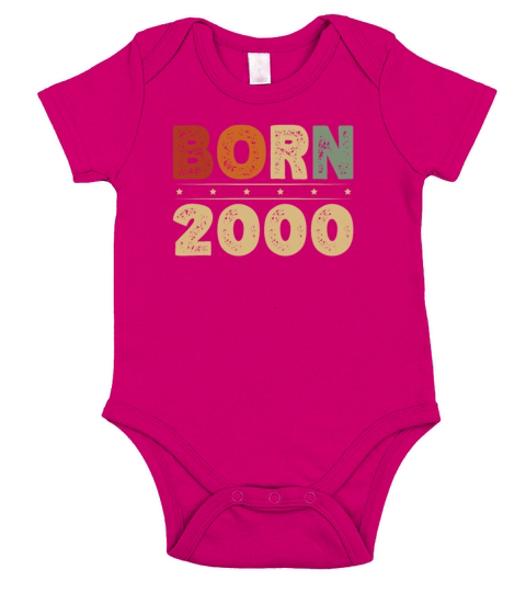 Born 2000 Decade 2000s Era Millenium Vintage Short Sleeve Baby One-Piece