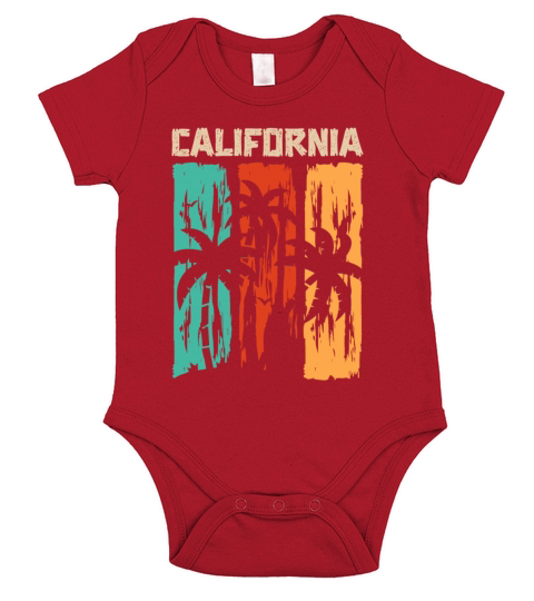 California Summer Sun Palms Beach Water Cali Love Short Sleeve Baby One-Piece