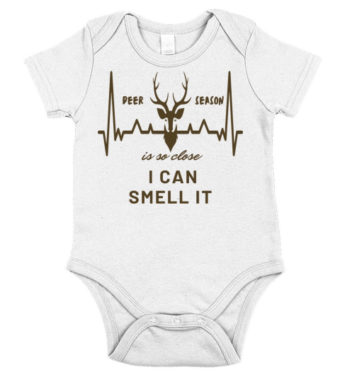 Deer Season Is So Close I Can Smell It Short Sleeve Baby One-Piece