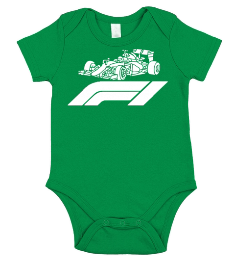 Formula 1 - vintage car racing shirt white logo f1 Short Sleeve Baby One-Piece