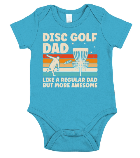 Funny Disc Golf Dad Design For Disc Golfer Cool Short Sleeve Baby One-Piece