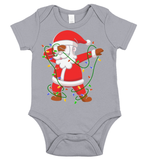 Merry Christmas funny santa claus dabbing Short Sleeve Baby One-Piece