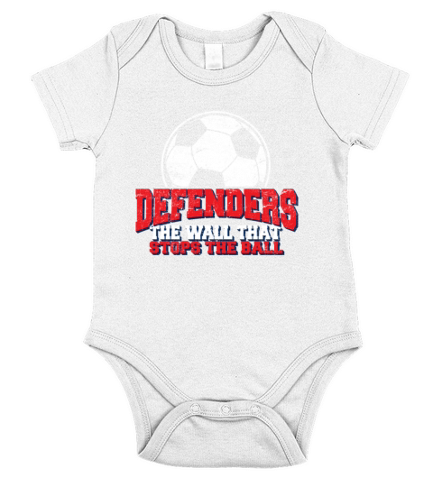 Funny Soccer Quote Goalie Defenders The Wall Stops Short Sleeve Baby One-Piece
