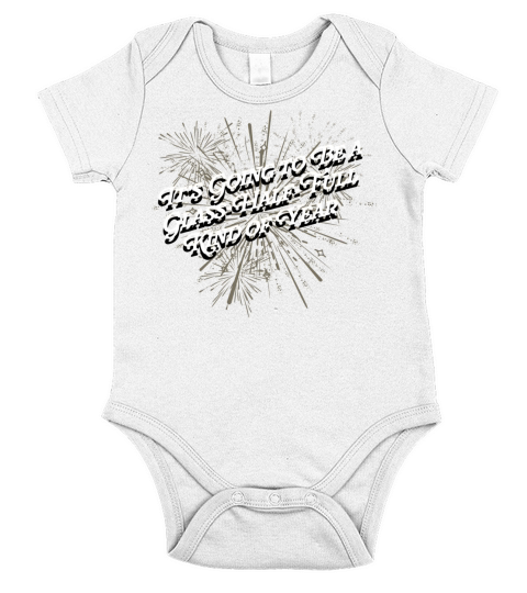 Glass Half Full Kind of Year Positivity Happy New Short Sleeve Baby One-Piece