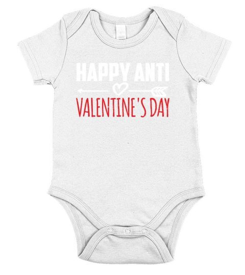 Happy Anti Valentines Day Sarcastic Valentine Short Sleeve Baby One-Piece