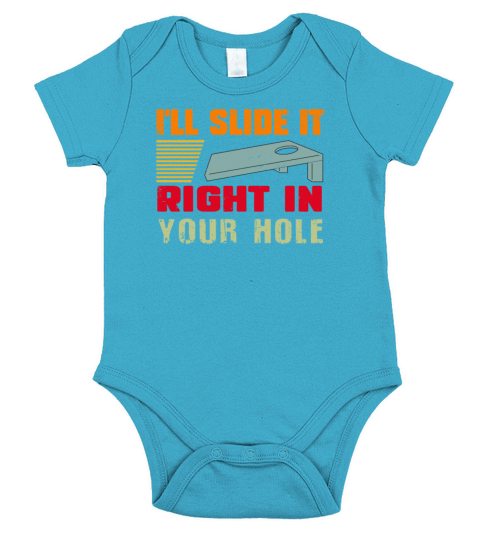 Ill slight it tight in your hole Cornhole Short Sleeve Baby One-Piece