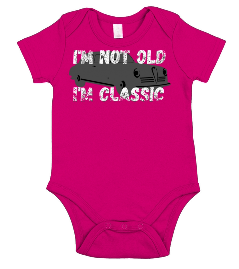 Im Not Old Im Classic Funny Car Vintage Gifts Short Sleeve Baby One-Piece