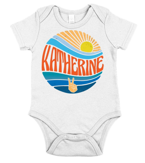 Katherine Shirt Vintage Sunset Katherine Groovy Short Sleeve Baby One-Piece