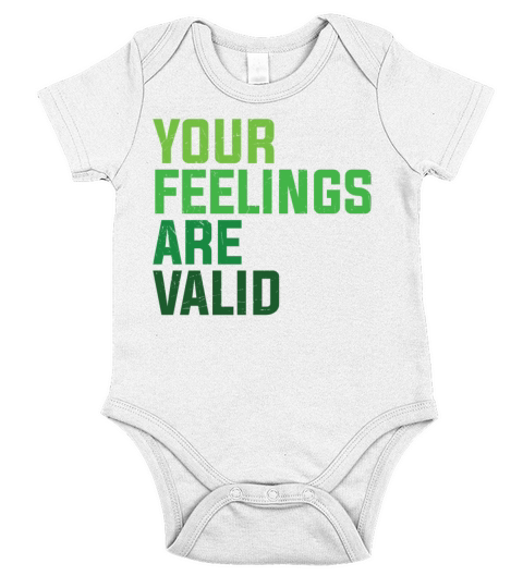 Mental Health Your Feelings Are Valid Short Sleeve Baby One-Piece