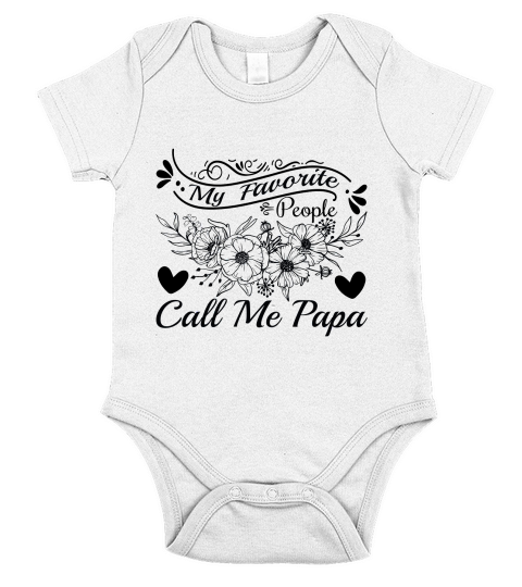 My Favorite People Call Me Papa Short Sleeve Baby One-Piece