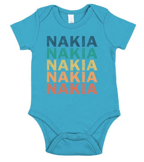 Nakia Name T Shirt - Nakia Vintage Retro Name Gift Short Sleeve Baby One-Piece