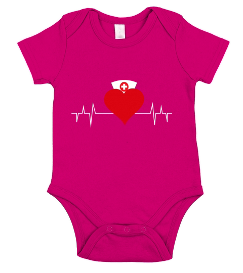 Nurse Valentines day Short Sleeve Baby One-Piece