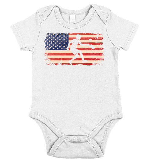 Pickleball American Flag Vintage Short Sleeve Baby One-Piece