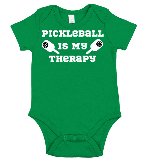 Pickleball Is My Therapy Short Sleeve Baby One-Piece