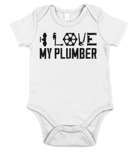 Plumbing Plumber Wife Girlfriend Short Sleeve Baby One-Piece