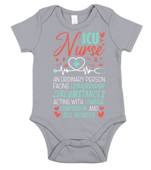 Proud ICU Nurse Saying Short Sleeve Baby One-Piece