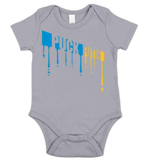 puck futin logo design Short Sleeve Baby One-Piece
