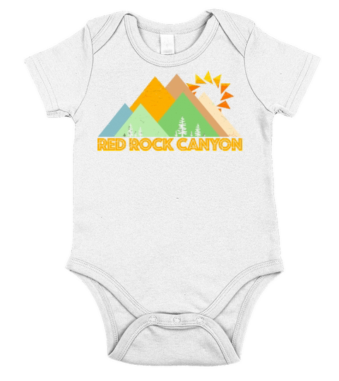 Retro Vintage Red Rock Canyon Short Sleeve Baby One-Piece