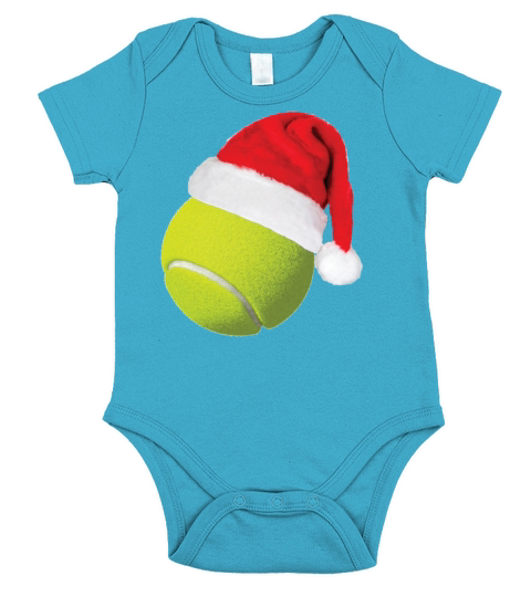 Santa sports themed - Tennis ball santa cap Short Sleeve Baby One-Piece