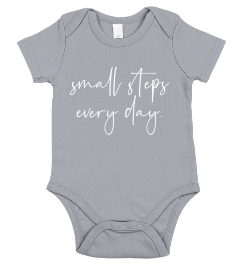 Small steps every day Short Sleeve Baby One-Piece