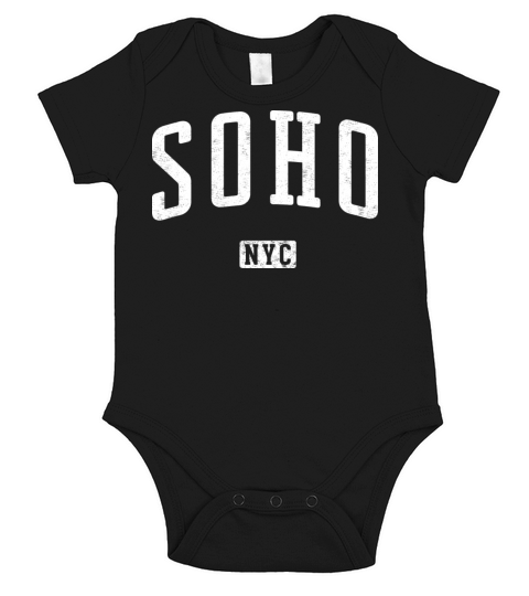 SoHo New York City Vintage Short Sleeve Baby One-Piece