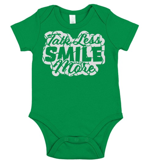 talk less smile more Short Sleeve Baby One-Piece