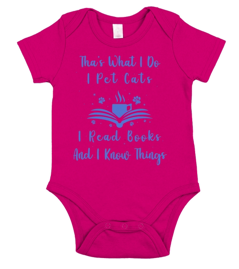 Thats What I Do I Pet Cats I Read Books Short Sleeve Baby One-Piece