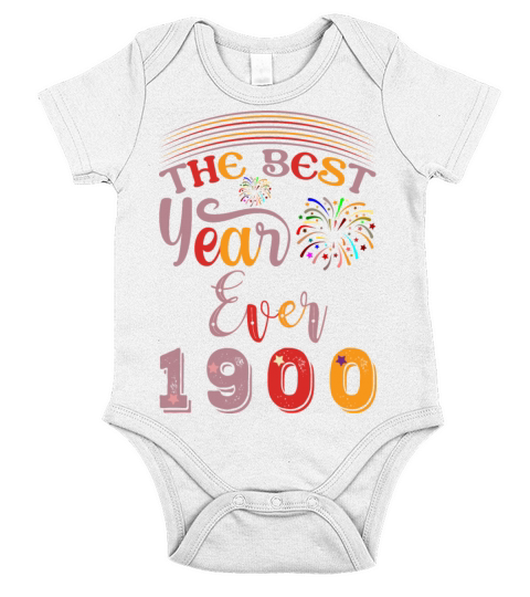 The best year ever 1900 wonderful vintage Short Sleeve Baby One-Piece