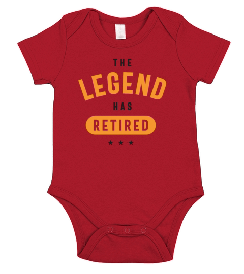The Legend Has Retired Funny Retirement Short Sleeve Baby One-Piece