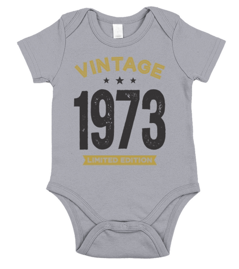 Vintage 1973 - 49th birthday Retro Classic Short Sleeve Baby One-Piece