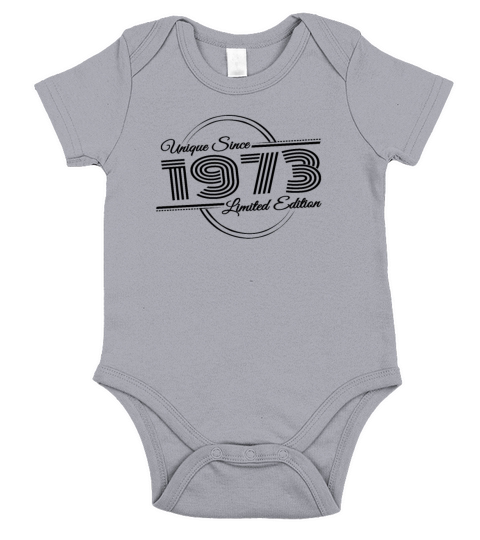 Vintage 1973 Birthday Unique Retro Birthday Short Sleeve Baby One-Piece