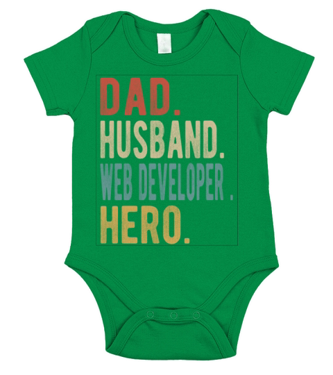 Web Developer Dad Husband Hero Short Sleeve Baby One-Piece
