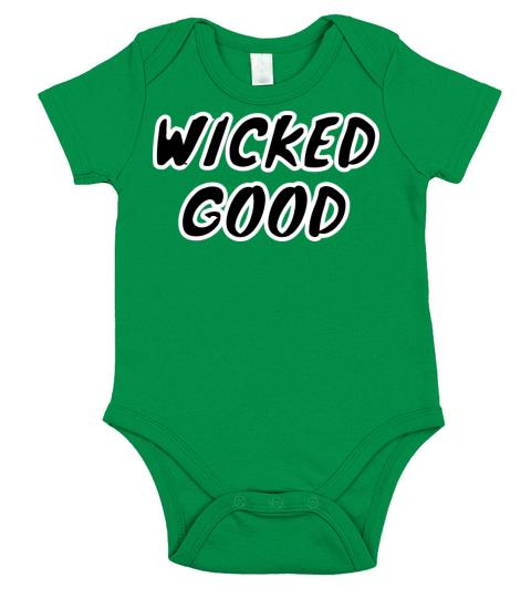 Wicked Good Classic Slang Words Short Sleeve Baby One-Piece