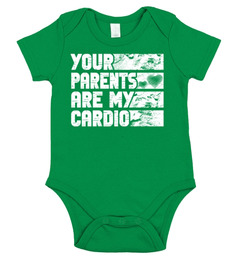Your Parents are My Cardio Gym Exercise Humorous Short Sleeve Baby One-Piece